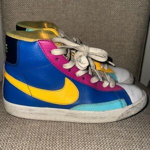 Colorful Kids High-Top Sneakers